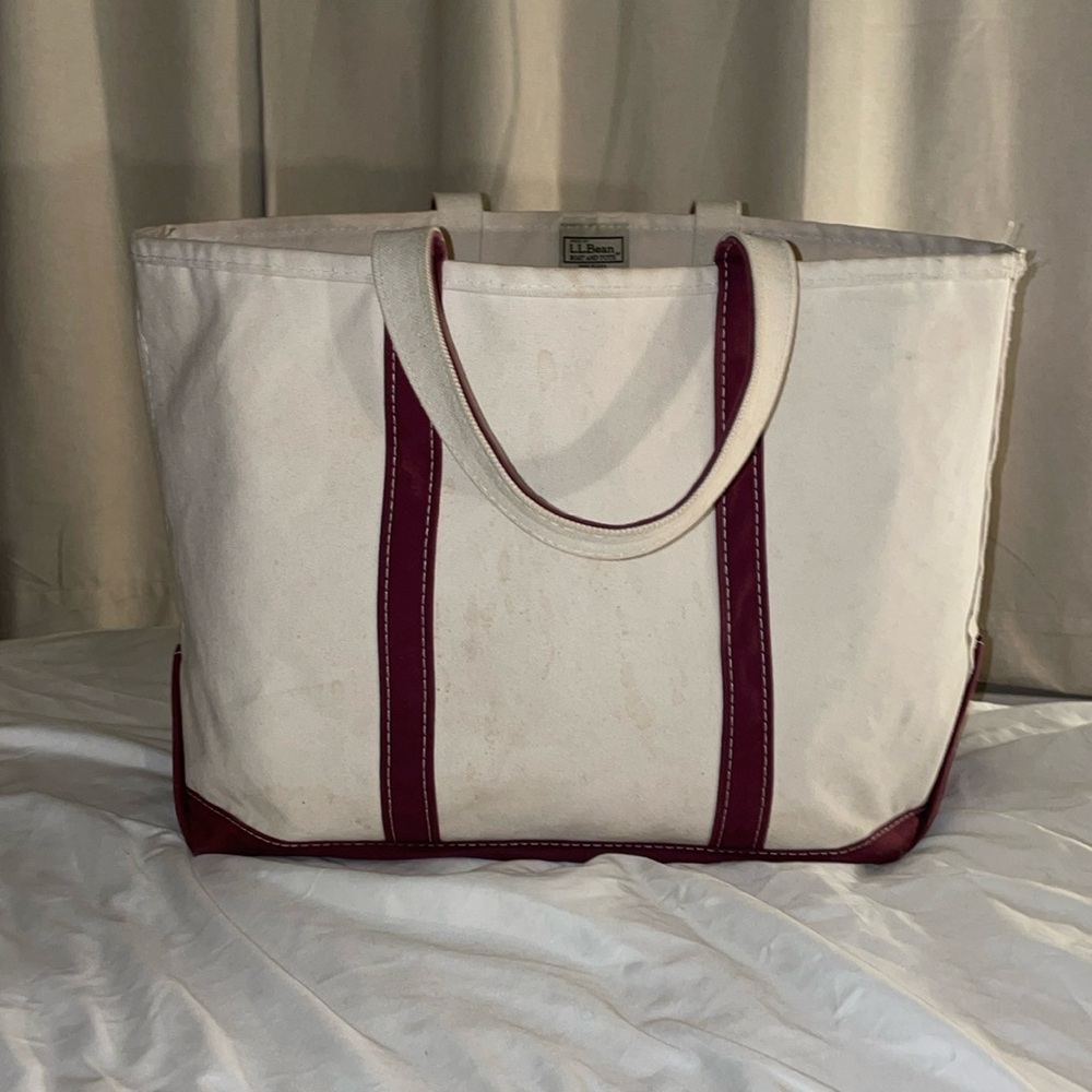 Wine colored LL Bean boat tote